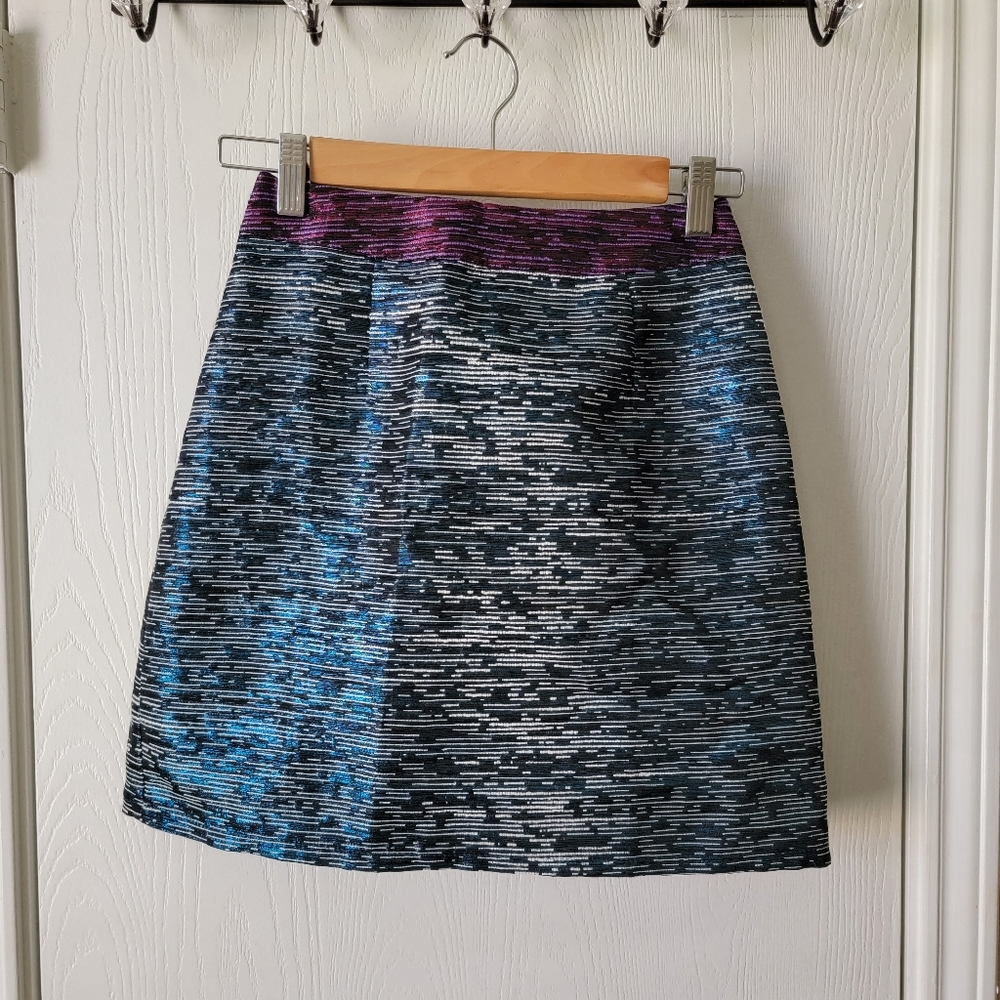 Missguided Metallic Jacquard Mini Skirt
